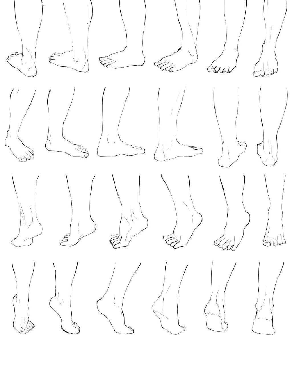 漫画人物脚部怎么画？脚的结构画法！|画法|脚趾|脚踝_新浪新闻